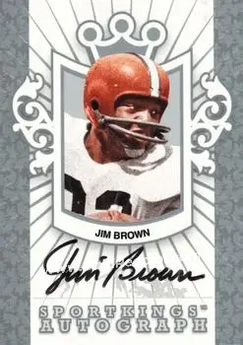 2008 Sportkings Series B - Autograph Silver #A-JBR2 - Jimmy Brown - Cleveland Browns - Front