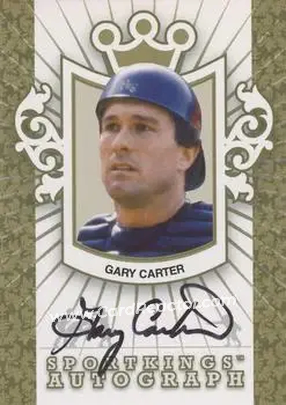 2008 Sportkings Series B - Autograph Gold #A-GC - Gary Carter - Montreal Expos - Front 2008 Sportkings Series B - Autograph Gold #A-GC - Gary Carter - Montreal Expos - Front