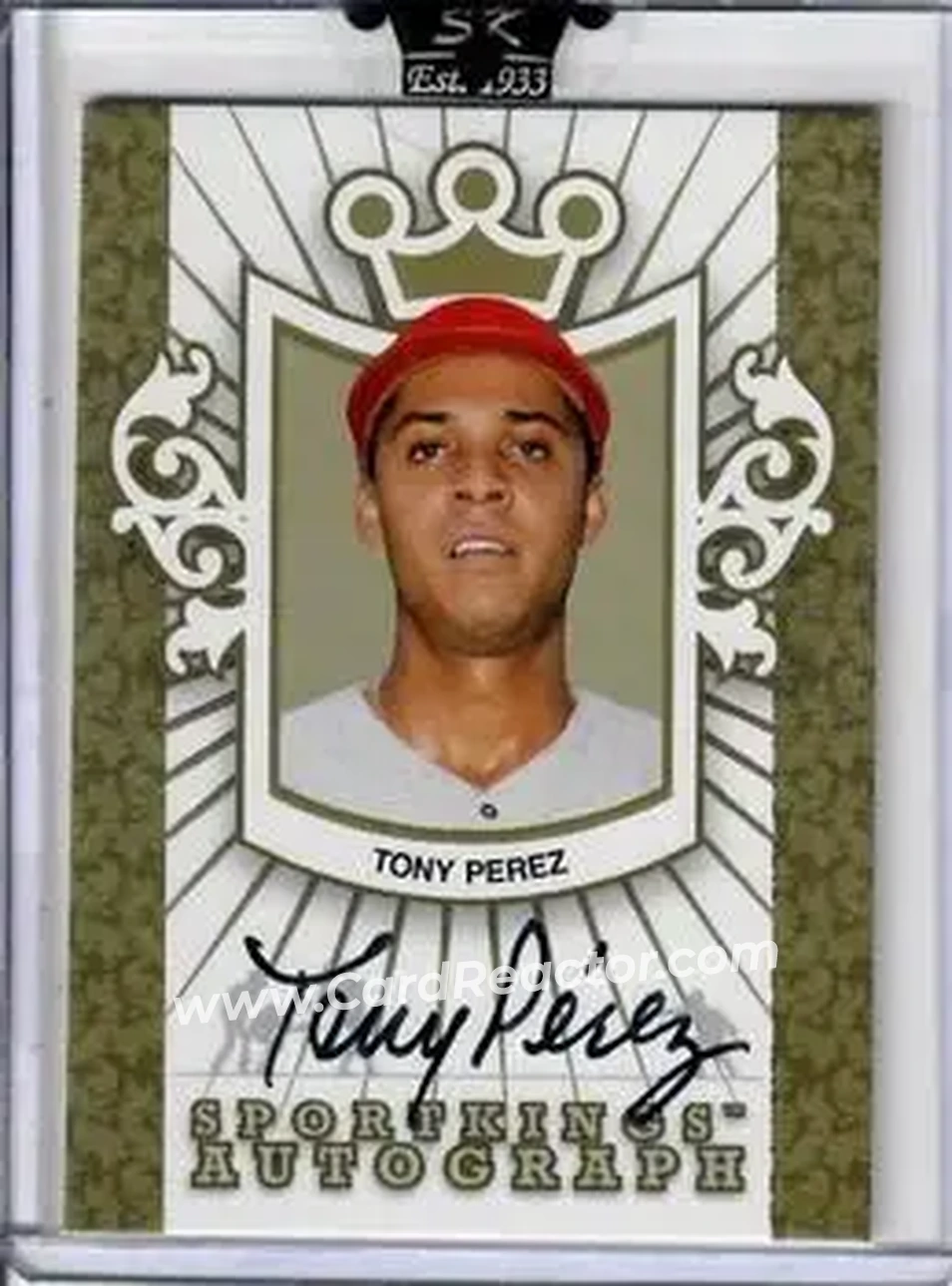 2008 Sportkings Series B - Autograph Gold #A-TP1 - Tony Pérez - Front
