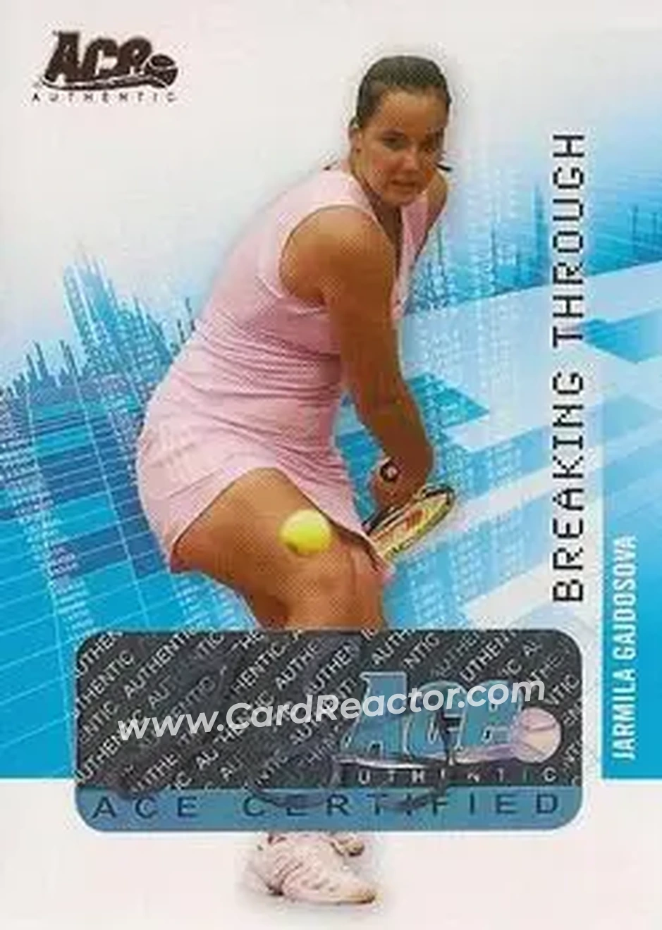 2008 Ace Authentic Grand Slam - Breaking Through Autographs Bronze #BT5 - Jarmila Gajdosova - Front