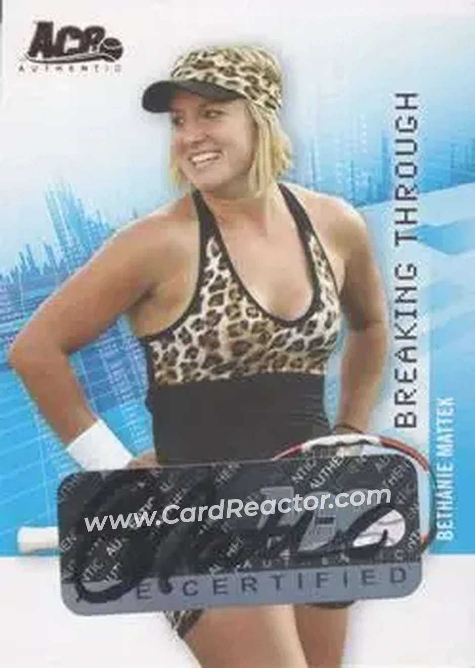 2008 Ace Authentic Grand Slam - Breaking Through Autographs Bronze #BT33 - Bethanie Mattek-Sands - Front 2008 Ace Authentic Grand Slam - Breaking Through Autographs Bronze #BT33 - Bethanie Mattek-Sands - Front