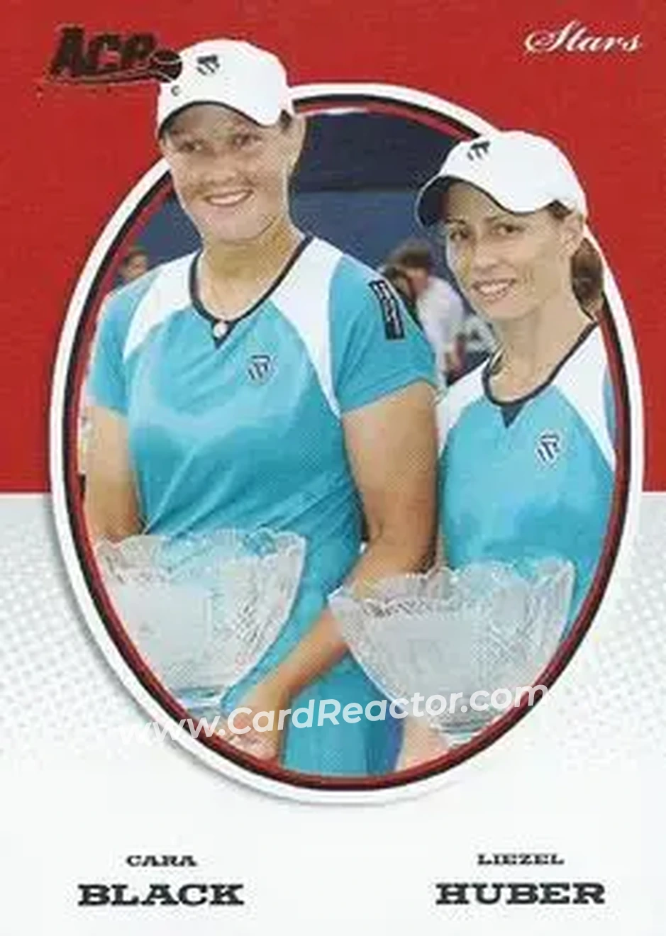 2008 Ace Authentic Grand Slam II #S20 - Liezel Huber - Cara Black - Front