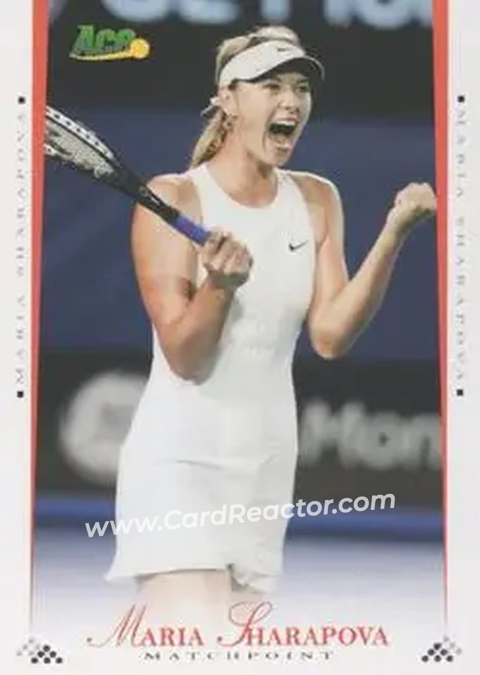 2008 Ace Authentic Match Point #8 - Maria Sharapova - Front 2008 Ace Authentic Match Point #8 - Maria Sharapova - Front