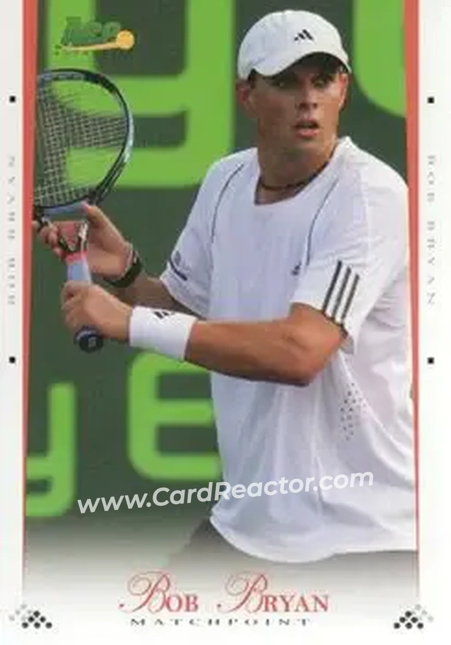 2008 Ace Authentic Match Point #20 - Bob Bryan - Front