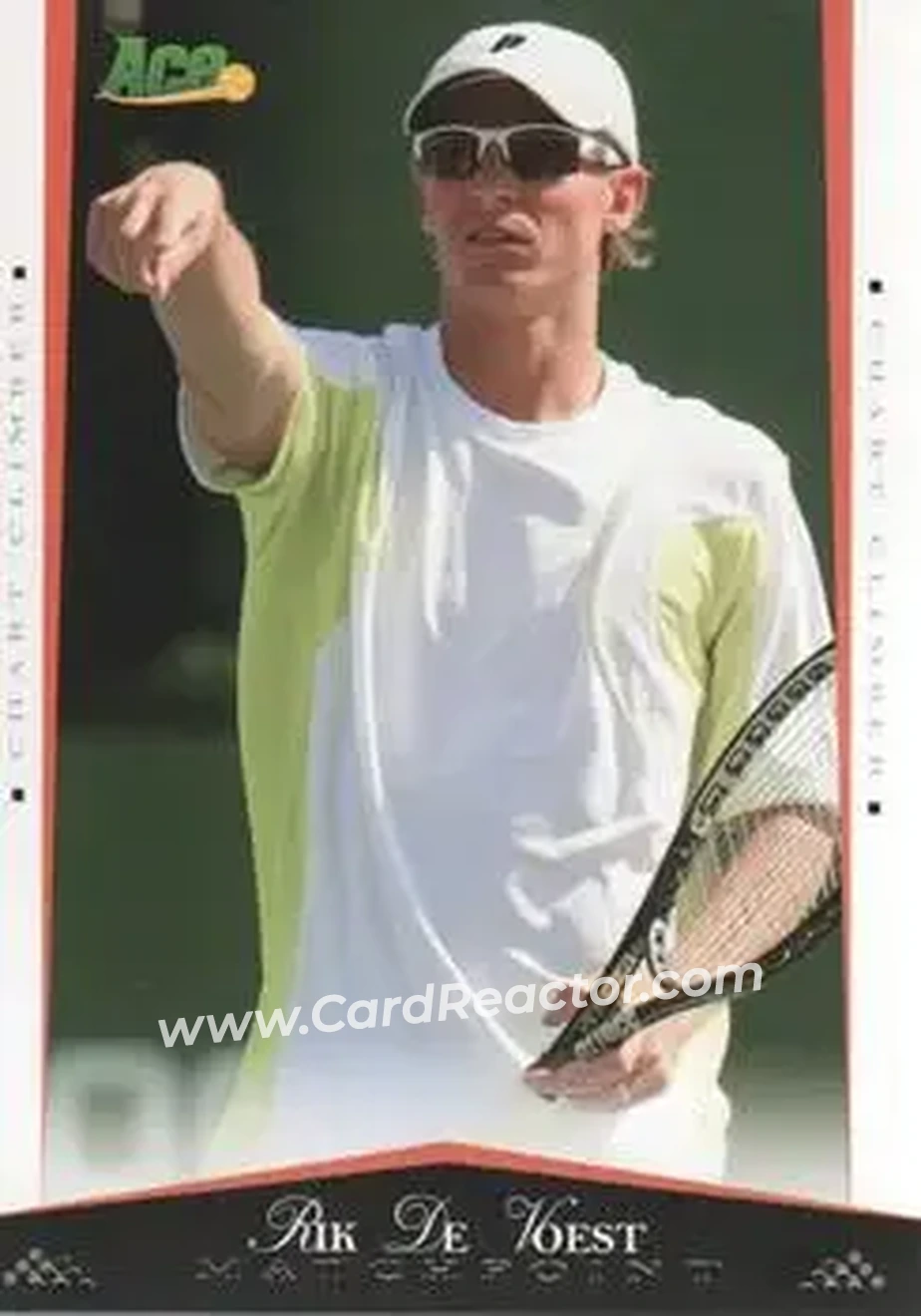 2008 Ace Authentic Match Point #30 - Rik De Voest - Front 2008 Ace Authentic Match Point #30 - Rik De Voest - Front