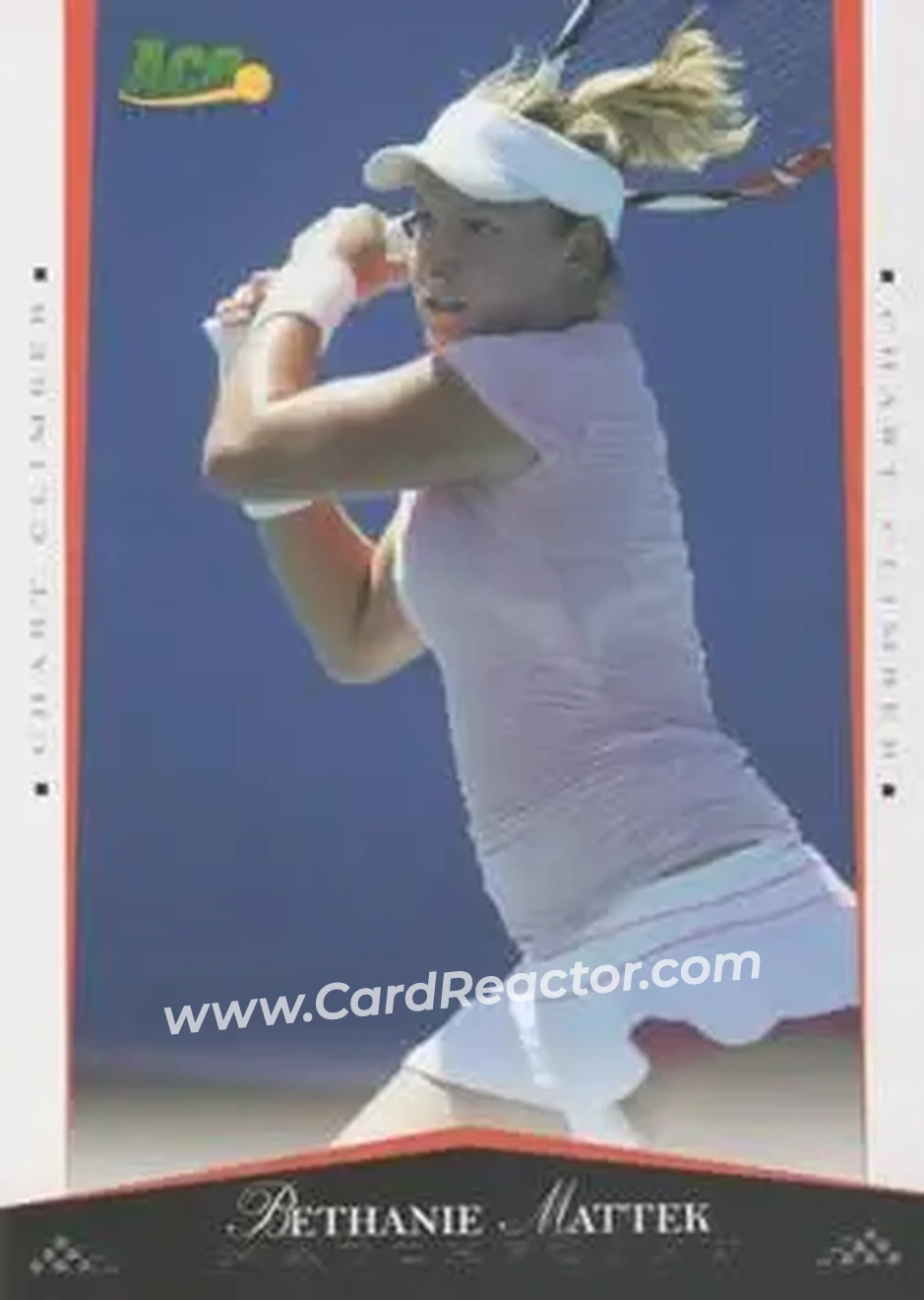 2008 Ace Authentic Match Point #38 - Bethanie Mattek-Sands - Front