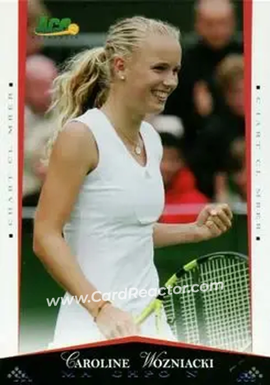 2008 Ace Authentic Match Point #58 - Caroline Wozniacki - Front