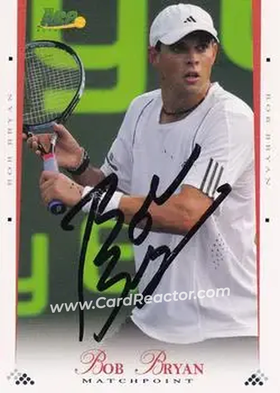 2008 Ace Authentic Match Point - Autographs #20 - Bob Bryan - Front