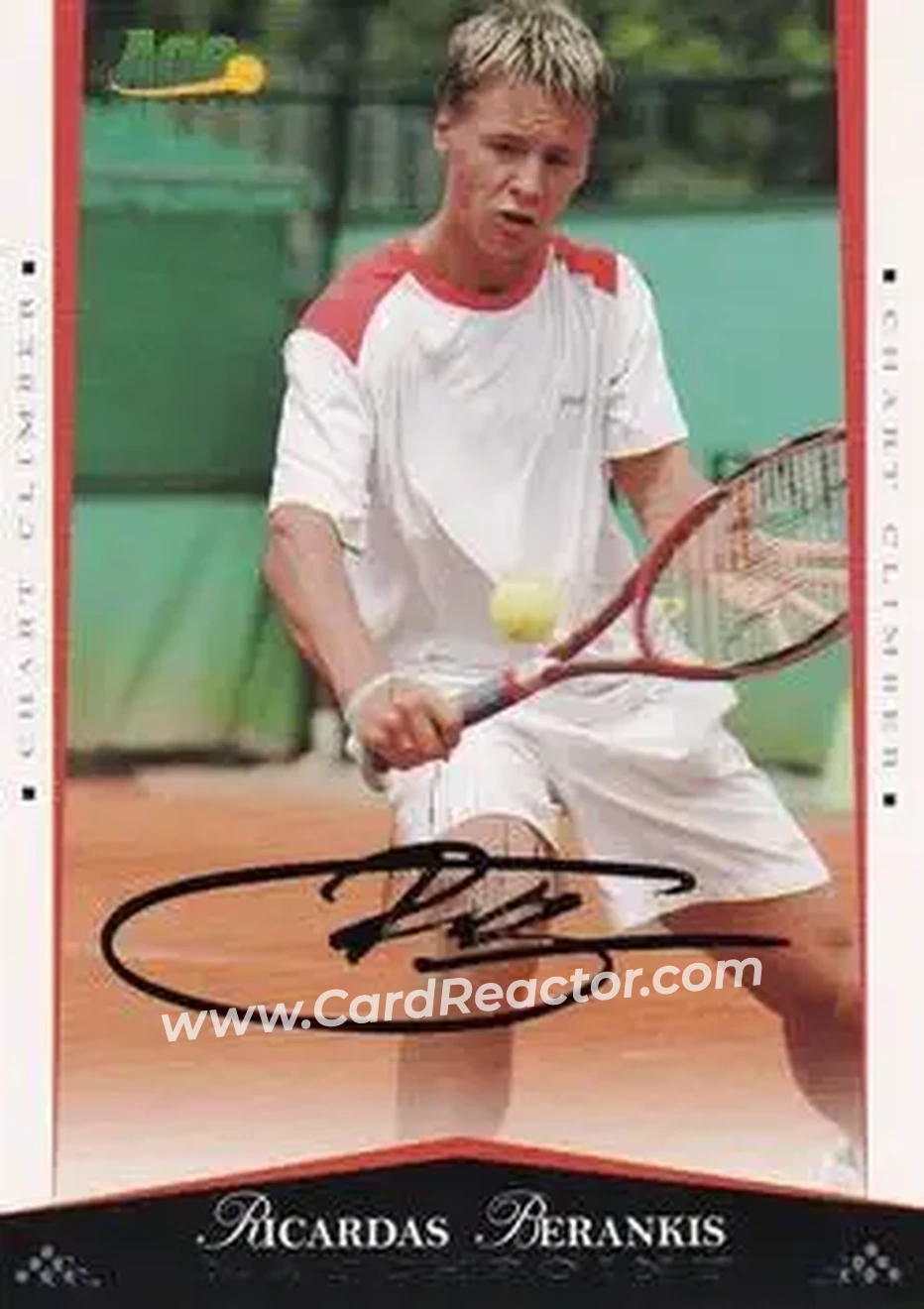 2008 Ace Authentic Match Point - Autographs #27 - Ricardas Berankis - Front