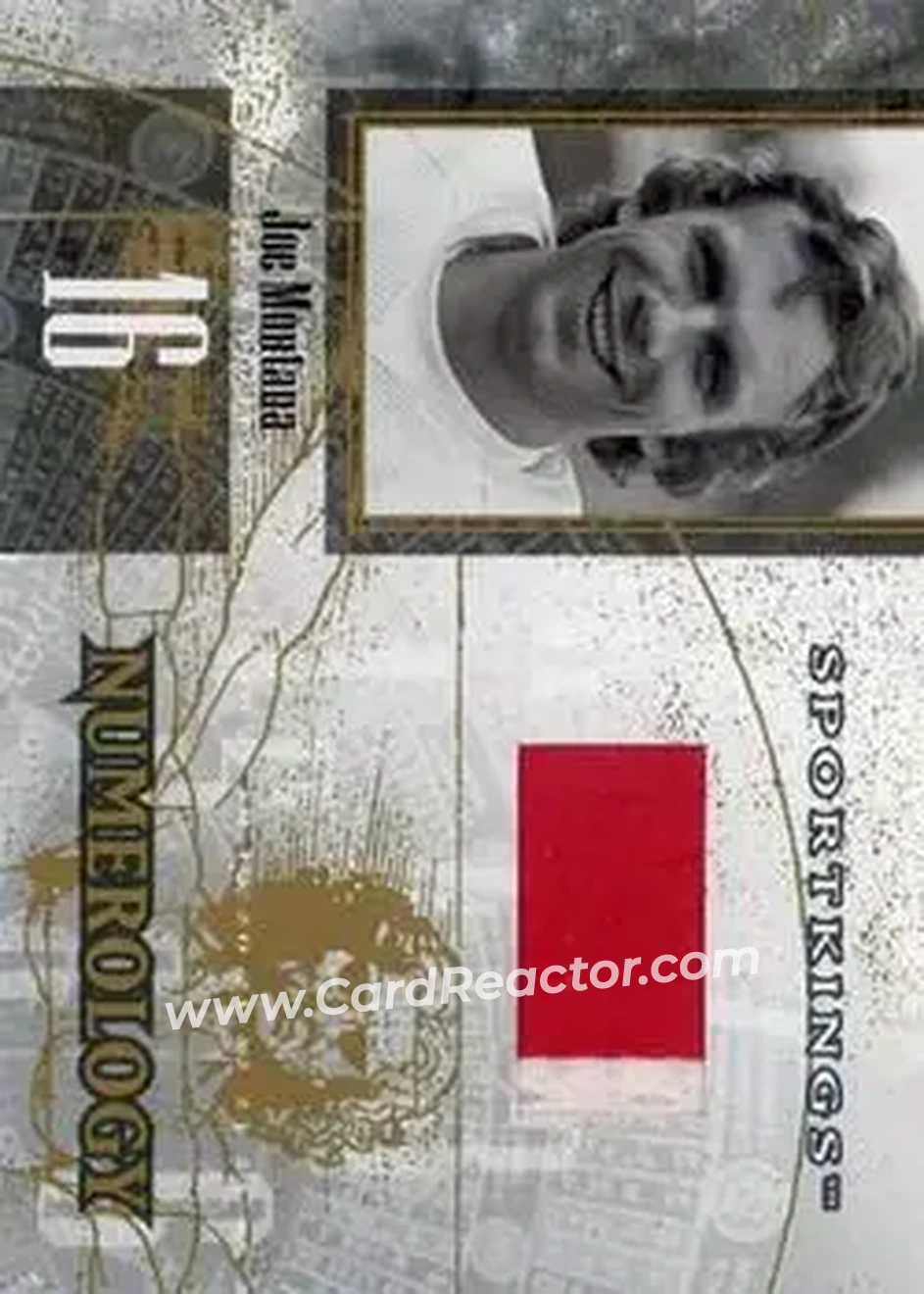 2008 Sportkings Series B - Numerology Gold #N-11 - Joe Montana - Front