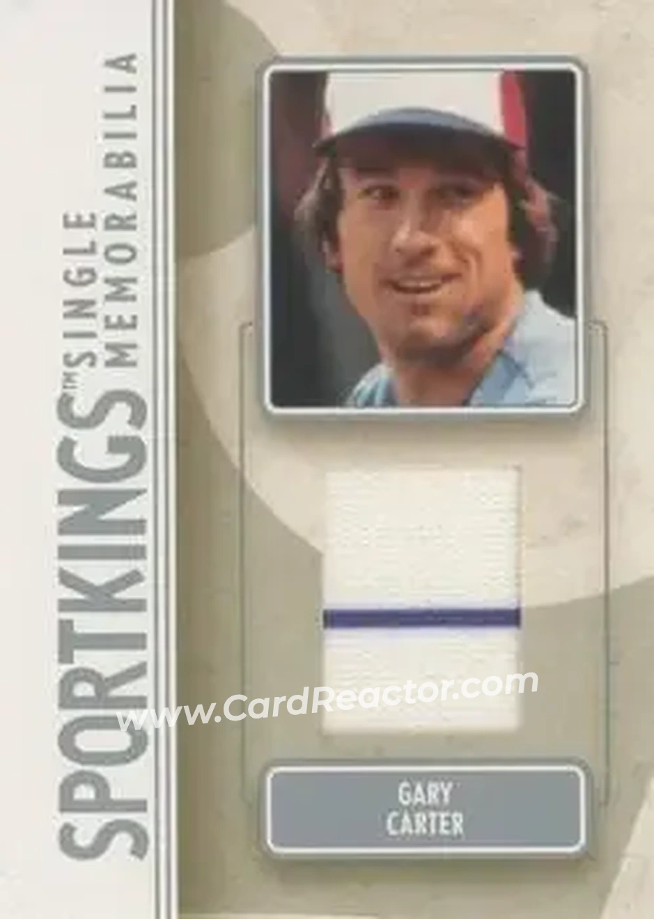 2008 Sportkings Series B - Single Memorabilia Silver #SM-14 - Gary Carter - Montreal Expos - Front 2008 Sportkings Series B - Single Memorabilia Silver #SM-14 - Gary Carter - Montreal Expos - Front