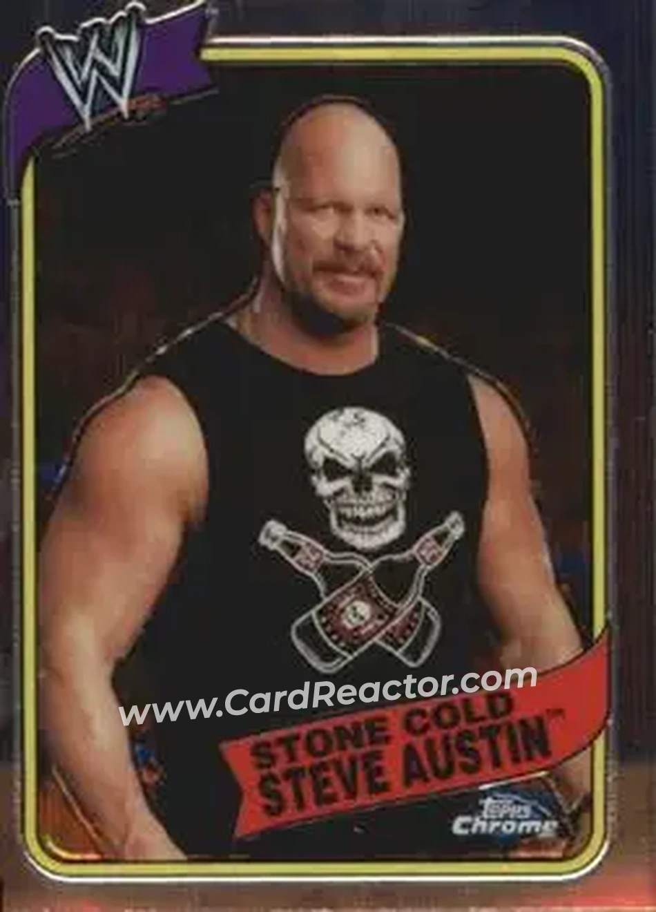 2008 Topps Chrome Heritage III WWE #4 - "Stone Cold" Steve Austin