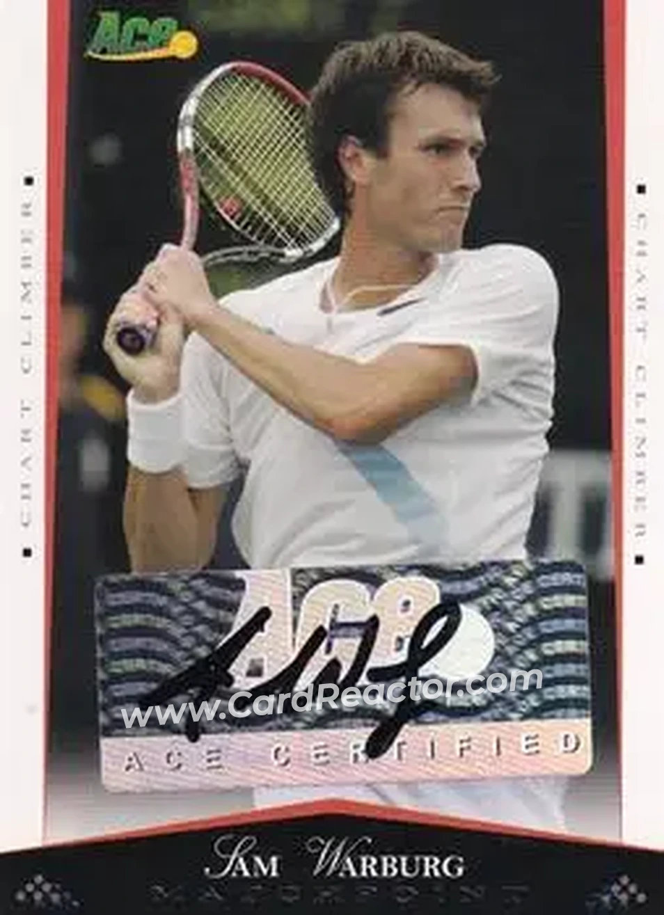 2008 Ace Authentic Match Point - Autographs #45 - Sam Warburg - Front 2008 Ace Authentic Match Point - Autographs #45 - Sam Warburg - Front