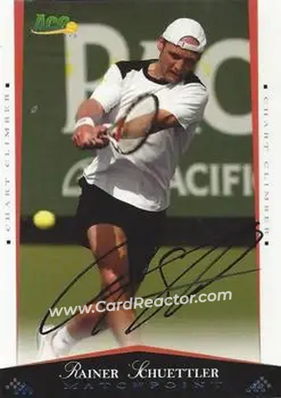 2008 Ace Authentic Match Point - Autographs #50 - Rainer Schuttler - Front