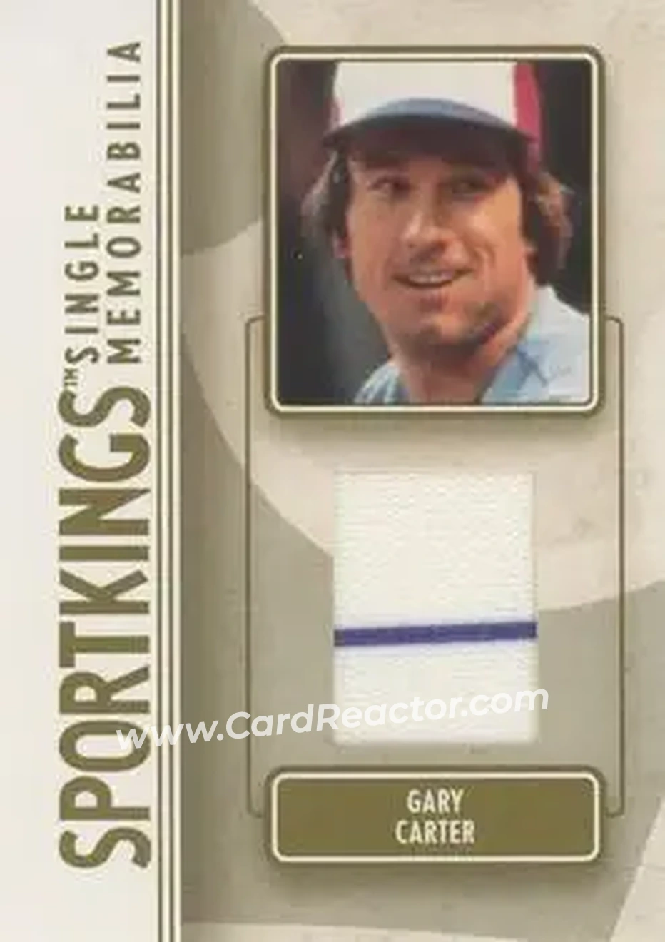 2008 Sportkings Series B - Single Memorabilia Gold #SM-14 - Gary Carter - Montreal Expos - Front 2008 Sportkings Series B - Single Memorabilia Gold #SM-14 - Gary Carter - Montreal Expos - Front