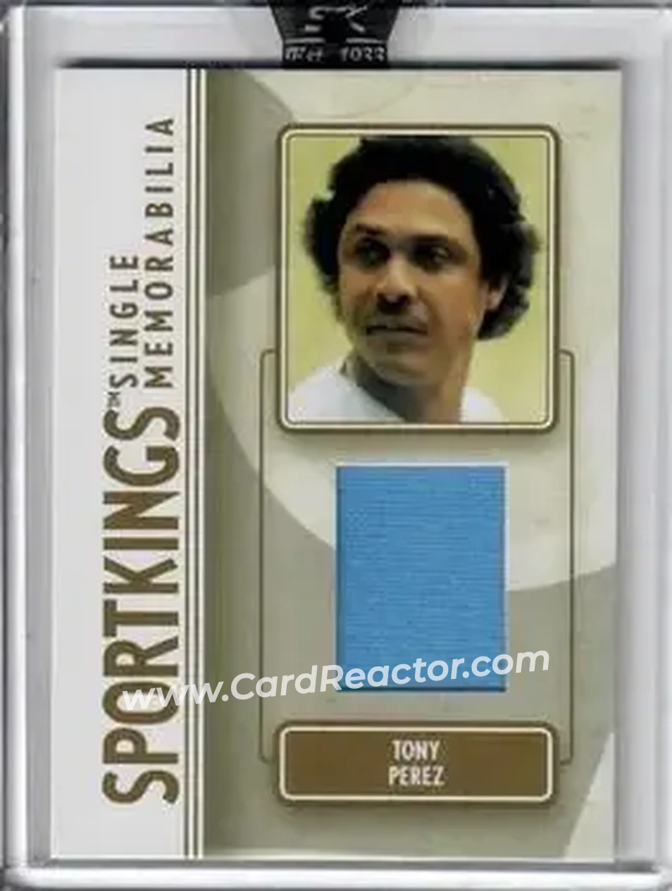2008 Sportkings Series B - Single Memorabilia Gold #SM-40 - Tony Pérez - Front