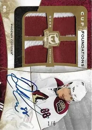 2008-09 Upper Deck The Cup - Cup Foundations Quad Patches Autographs #CF-TW - Peter Mueller - Phoenix Coyotes