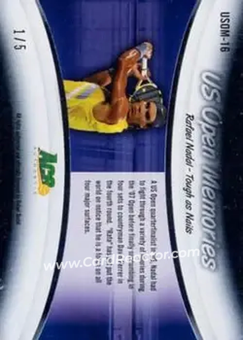 2008 Ace Authentic Grand Slam - U.S. Open Memories Autographed Jerseys Gold #USOM-16 - Rafael Nadal - Back