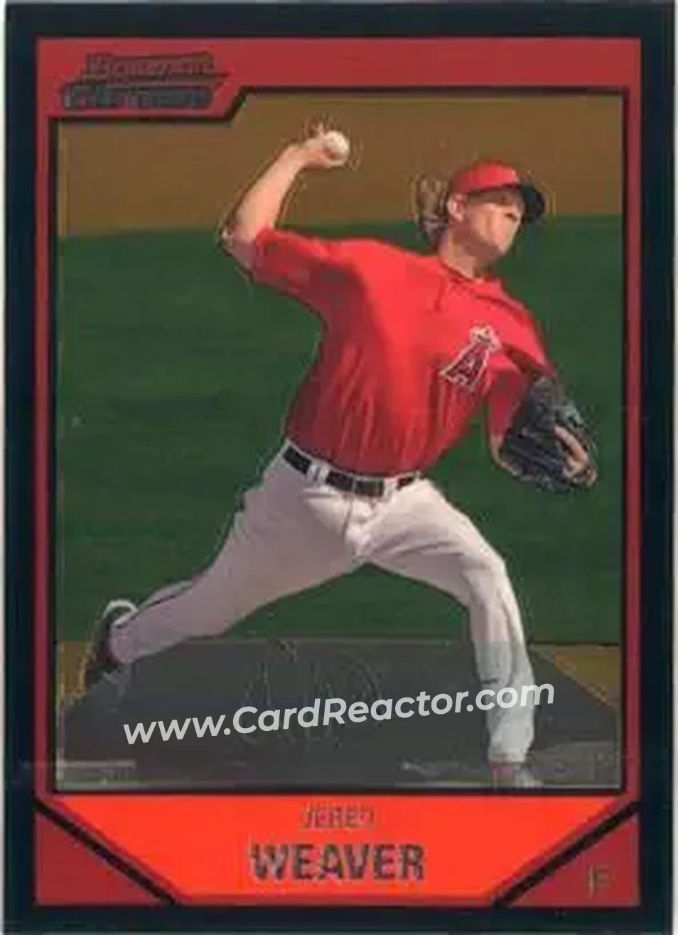 2007 Bowman Chrome #4 - Jered Weaver - Los Angeles Angels - Front