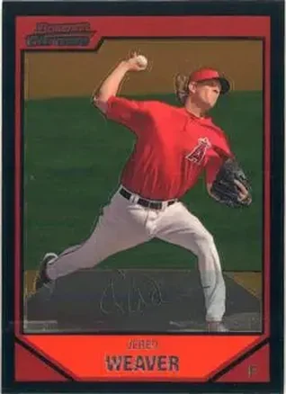 2007 Bowman Chrome #4 - Jered Weaver - Los Angeles Angels