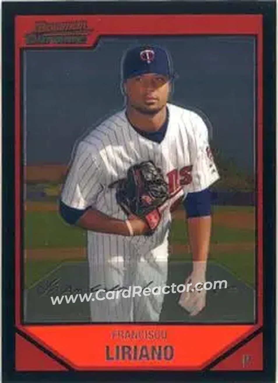 2007 Bowman Chrome #8 - Francisco Liriano - Minnesota Twins - Front 2007 Bowman Chrome #8 - Francisco Liriano - Minnesota Twins - Front