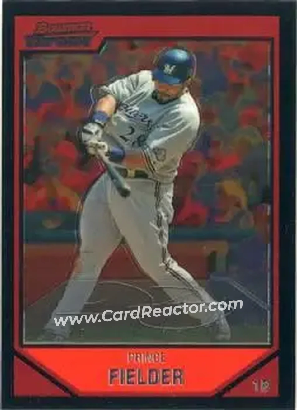 2007 Bowman Chrome #9 - Prince Fielder - Milwaukee Brewers - Front