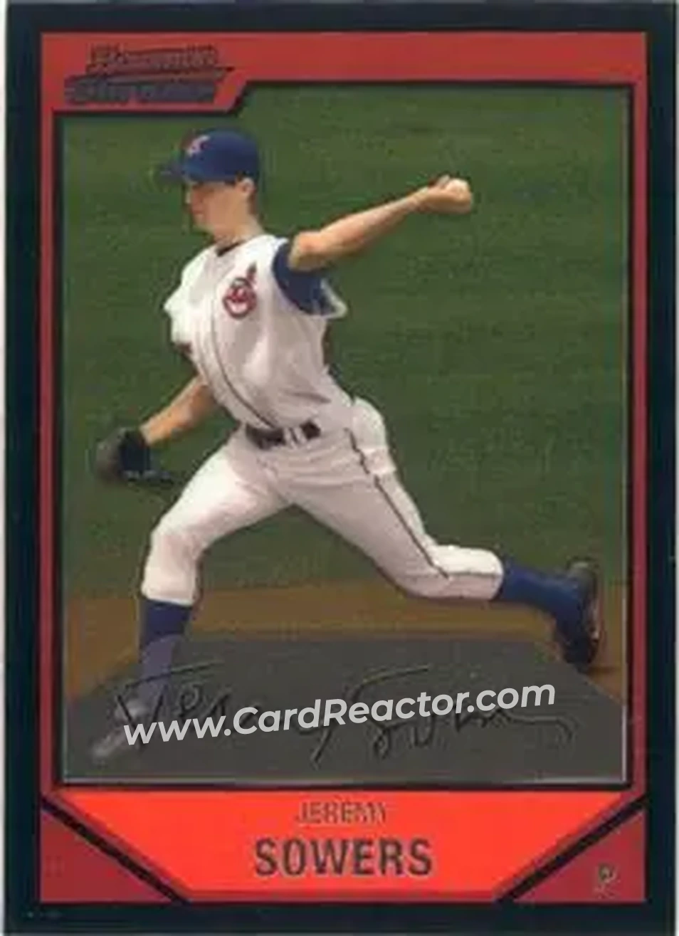 2007 Bowman Chrome #11 - Jeremy Sowers - Cleveland Indians - Front 2007 Bowman Chrome #11 - Jeremy Sowers - Cleveland Indians - Front