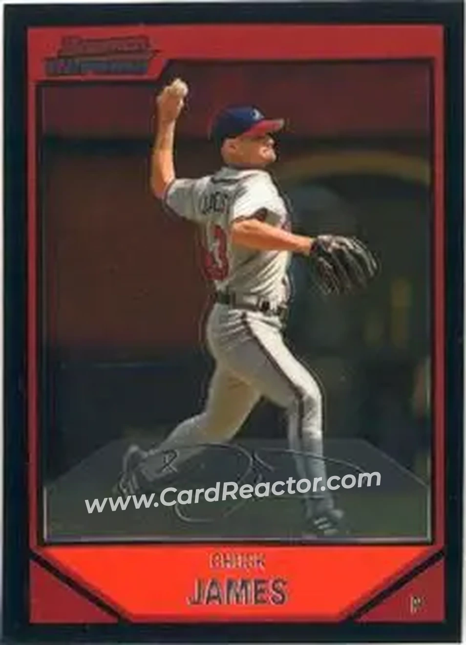 2007 Bowman Chrome #13 - Chuck James - Atlanta Braves - Front