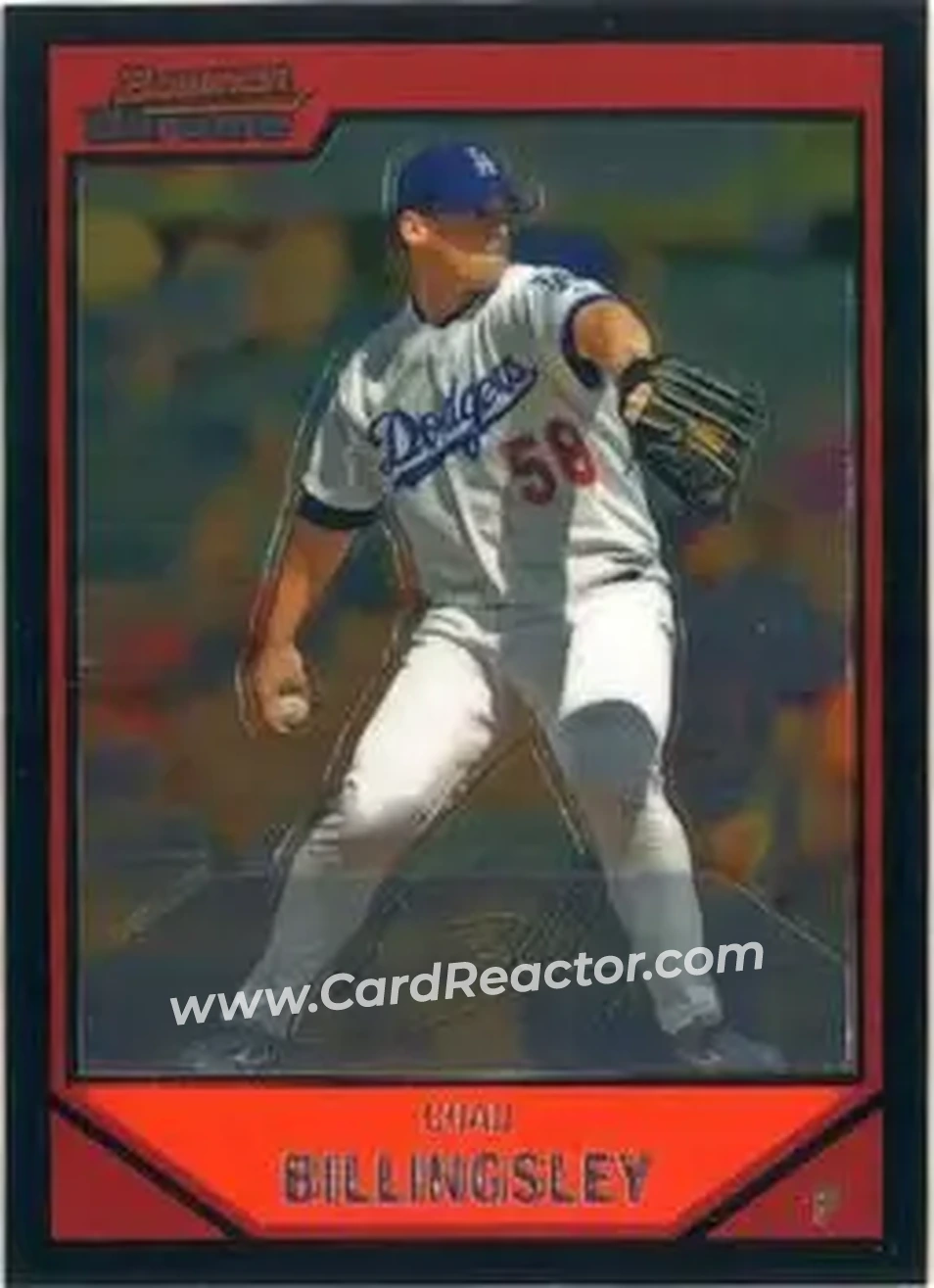 2007 Bowman Chrome #17 - Chad Billingsley - Los Angeles Dodgers - Front 2007 Bowman Chrome #17 - Chad Billingsley - Los Angeles Dodgers - Front