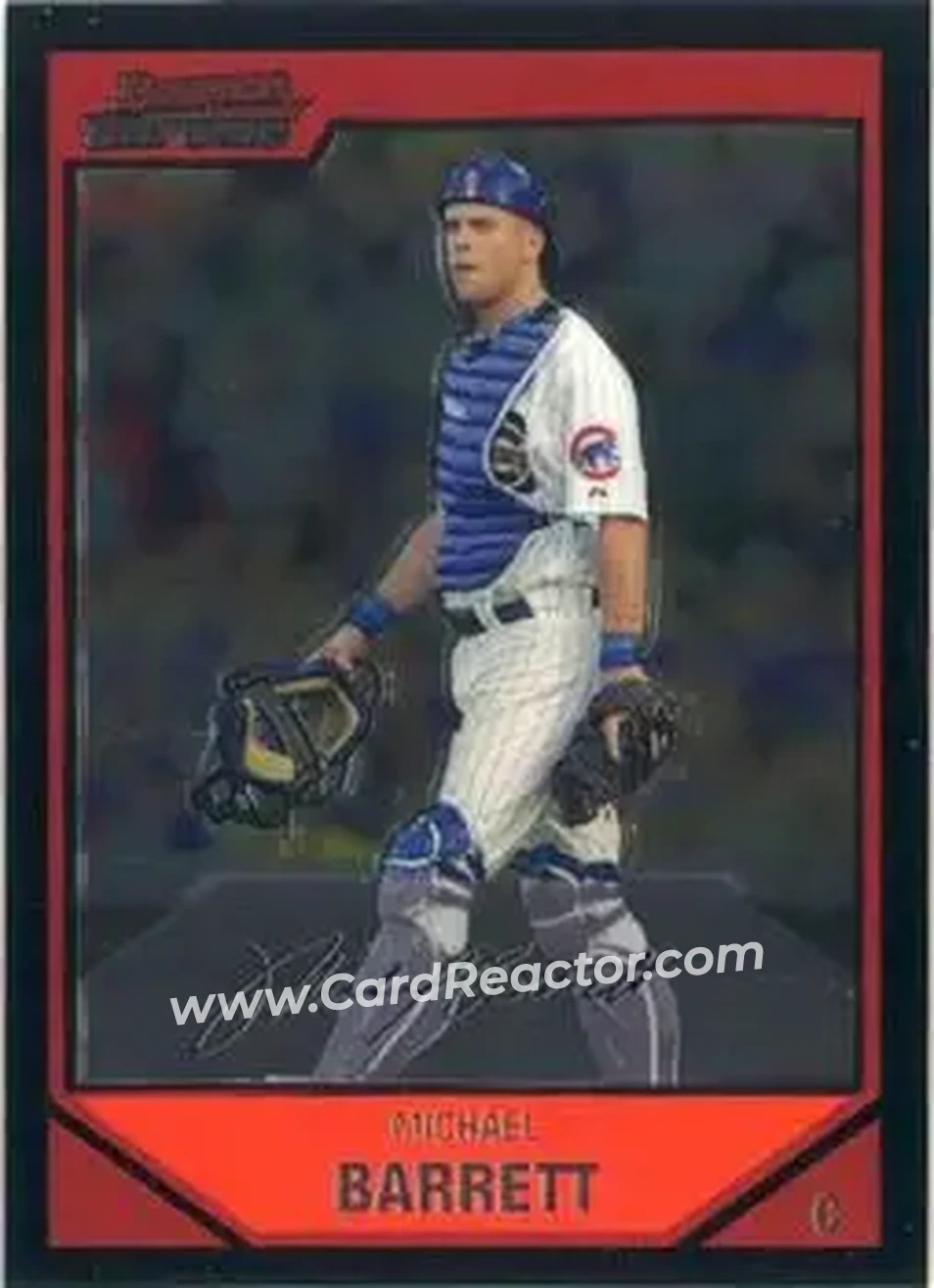 2007 Bowman Chrome #28 - Michael Barrett - Chicago Cubs - Front 2007 Bowman Chrome #28 - Michael Barrett - Chicago Cubs - Front