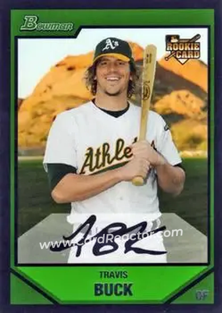 2007 Bowman Draft Picks & Prospects #BDP1 - Travis Buck - Oakland Athletics - Front 2007 Bowman Draft Picks & Prospects #BDP1 - Travis Buck - Oakland Athletics - Front