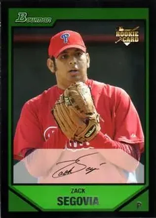 2007 Bowman Draft Picks & Prospects #BDP16 - Zack Segovia - Philadelphia Phillies