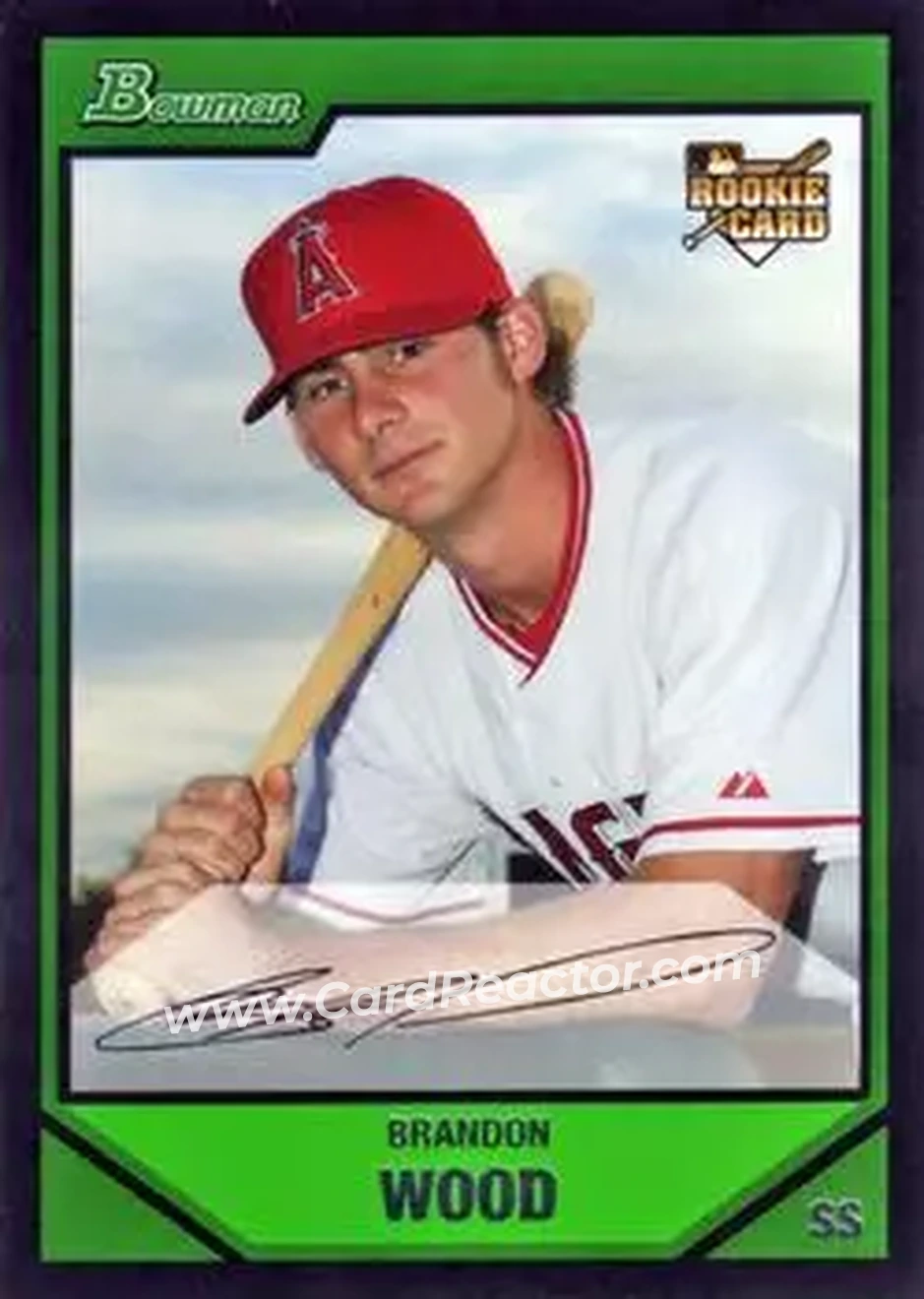 2007 Bowman Draft Picks & Prospects #BDP23 - Brandon Wood - Los Angeles Angels - Front 2007 Bowman Draft Picks & Prospects #BDP23 - Brandon Wood - Los Angeles Angels - Front