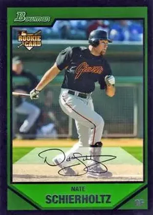 2007 Bowman Draft Picks & Prospects #BDP32 - Nate Schierholtz - San Francisco Giants