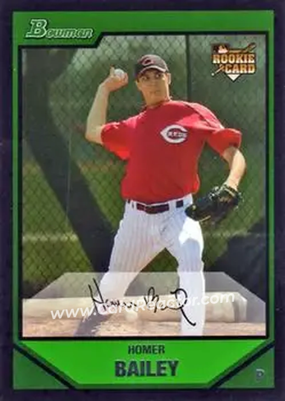 2007 Bowman Draft Picks & Prospects #BDP46 - Homer Bailey - Cincinnati Reds - Front
