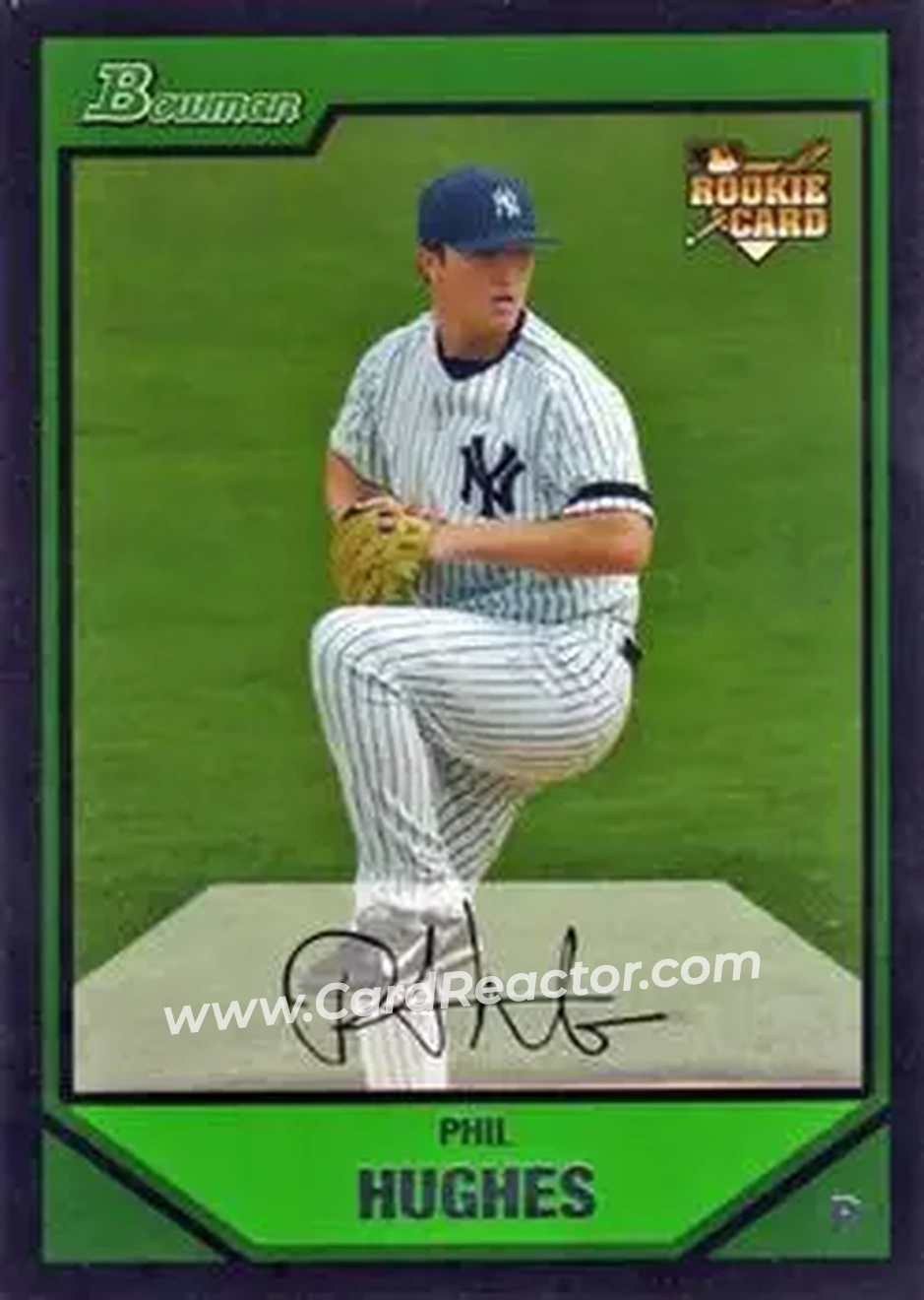 2007 Bowman Draft Picks & Prospects #BDP49 - Phil Hughes - New York Yankees - Front