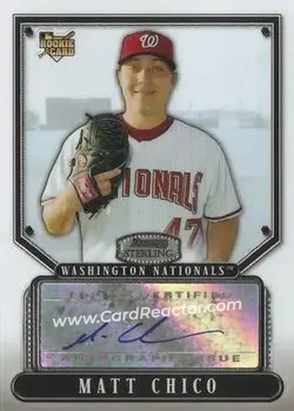 2007 Bowman Sterling #BS-MC - Matt Chico - Washington Nationals - Front 2007 Bowman Sterling #BS-MC - Matt Chico - Washington Nationals - Front
