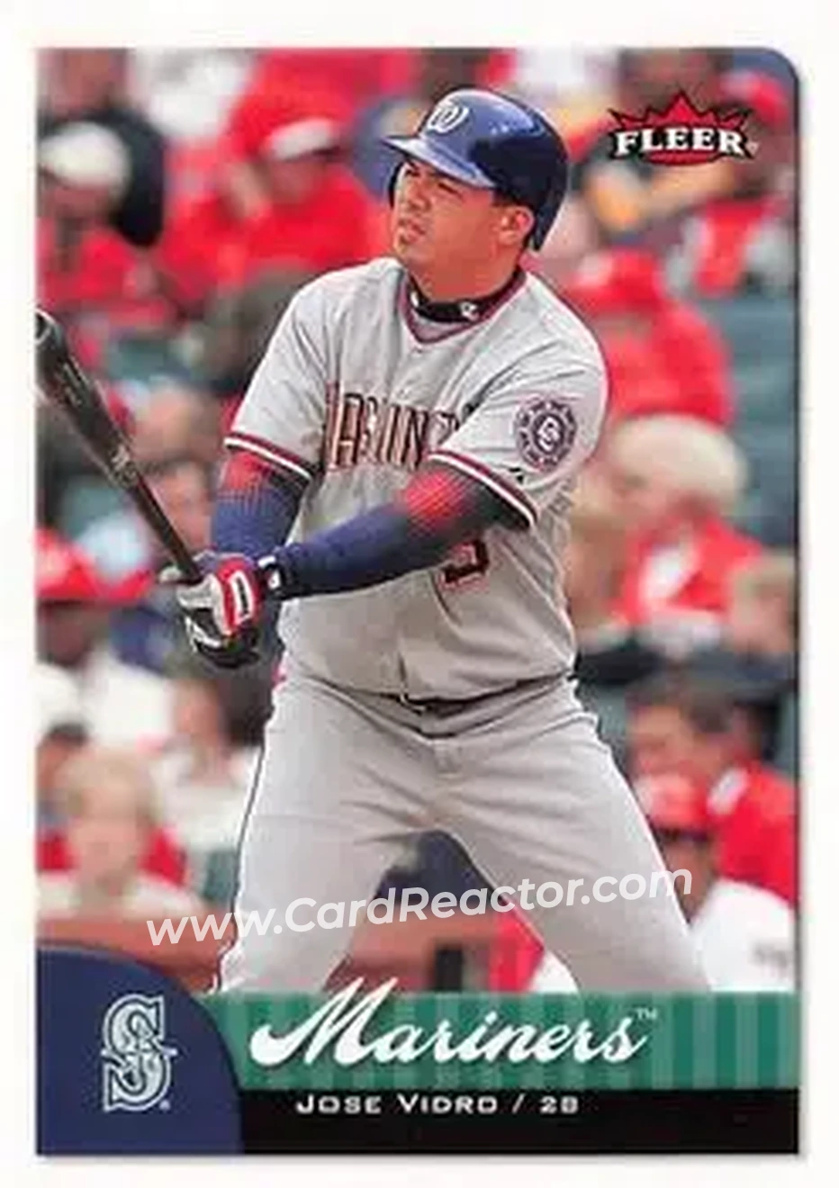 2007 Fleer #8 - Jose Vidro - Seattle Mariners - Front