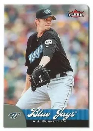2007 Fleer #15 - A.J. Burnett - Toronto Blue Jays
