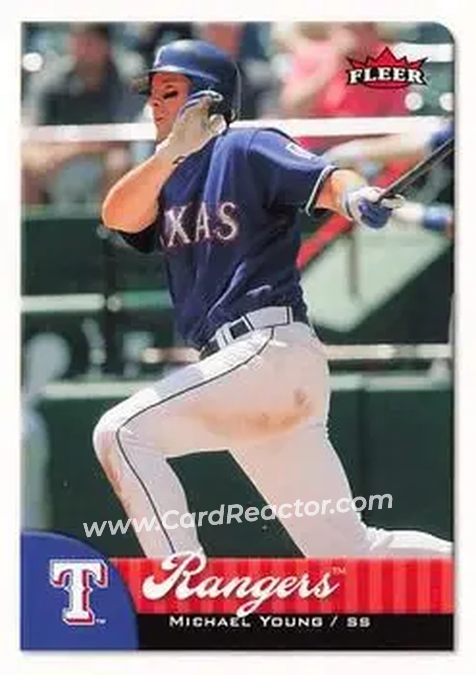 2007 Fleer #27 - Michael Young - Texas Rangers - Front