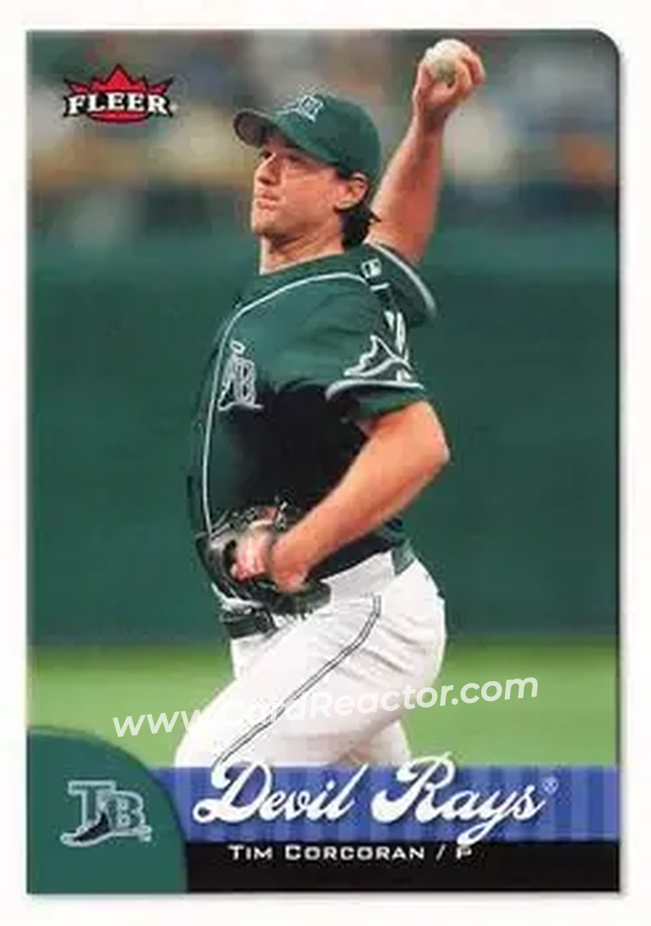 2007 Fleer #36 - Tim Corcoran - Tampa Bay Devil Rays - Front