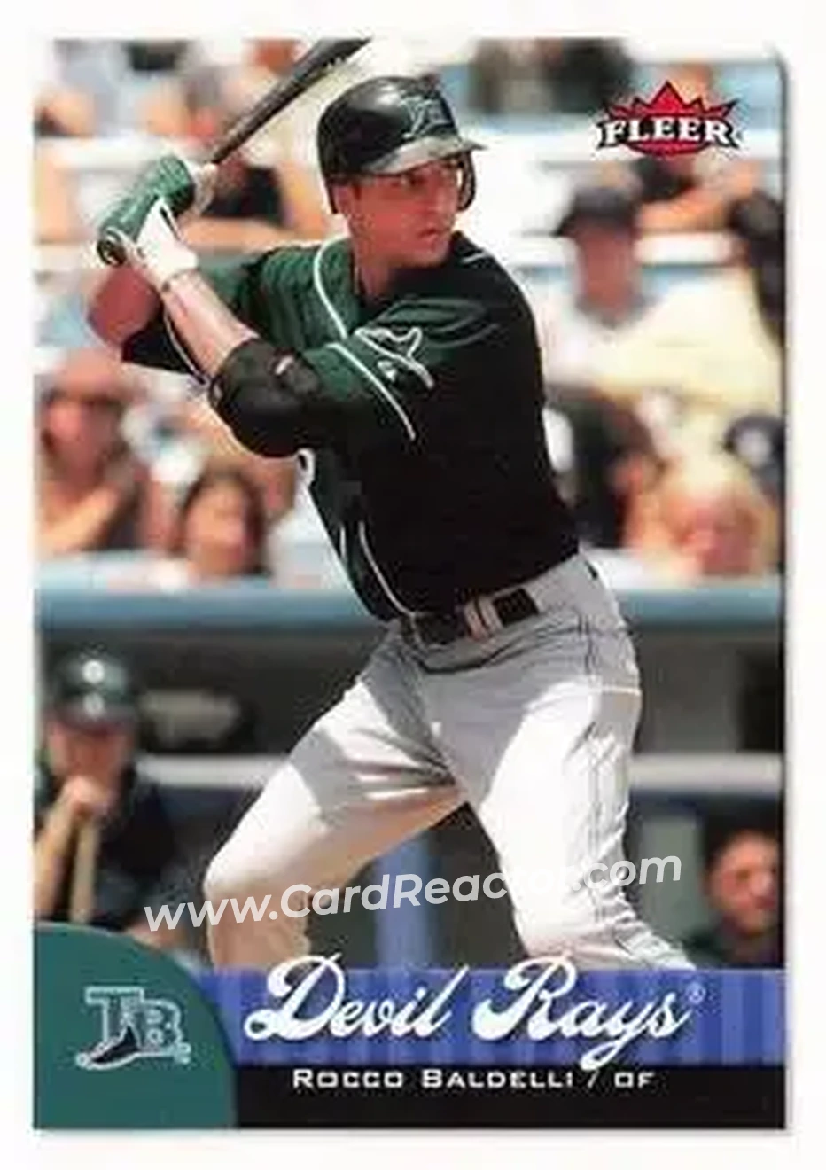 2007 Fleer #38 - Rocco Baldelli - Tampa Bay Devil Rays - Front