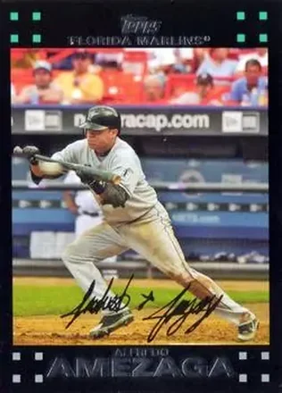 2007 Topps #19 - Alfredo Amezaga - Florida Marlins