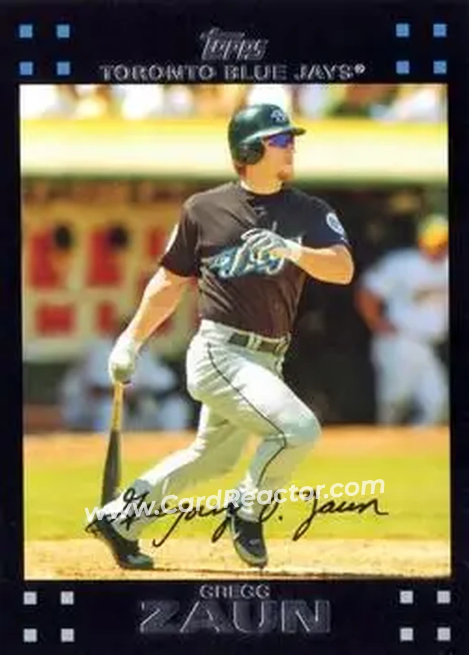 2007 Topps #36 - Gregg Zaun - Toronto Blue Jays - Front