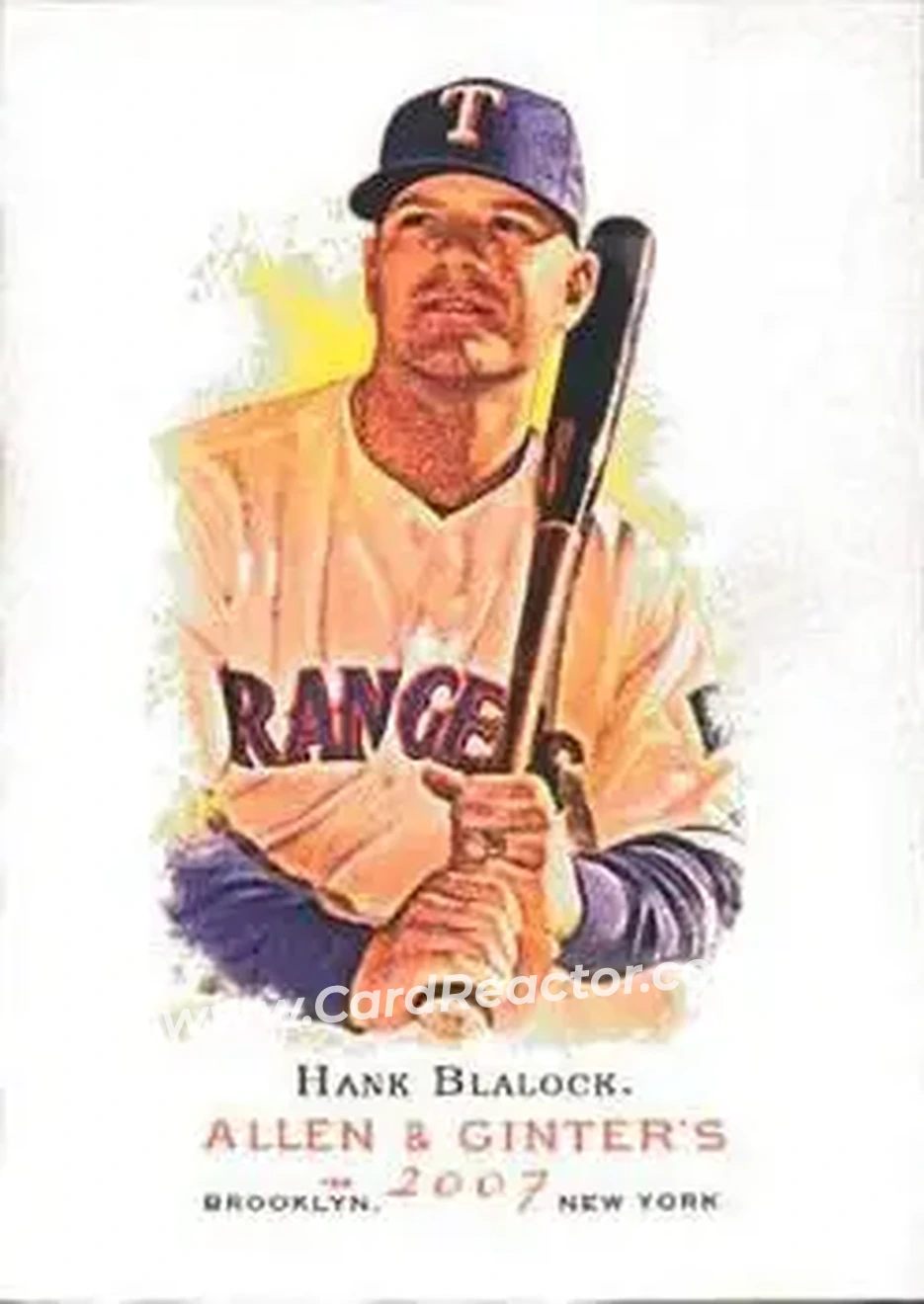 2007 Topps Allen & Ginter #11 - Hank Blalock - Texas Rangers - Front