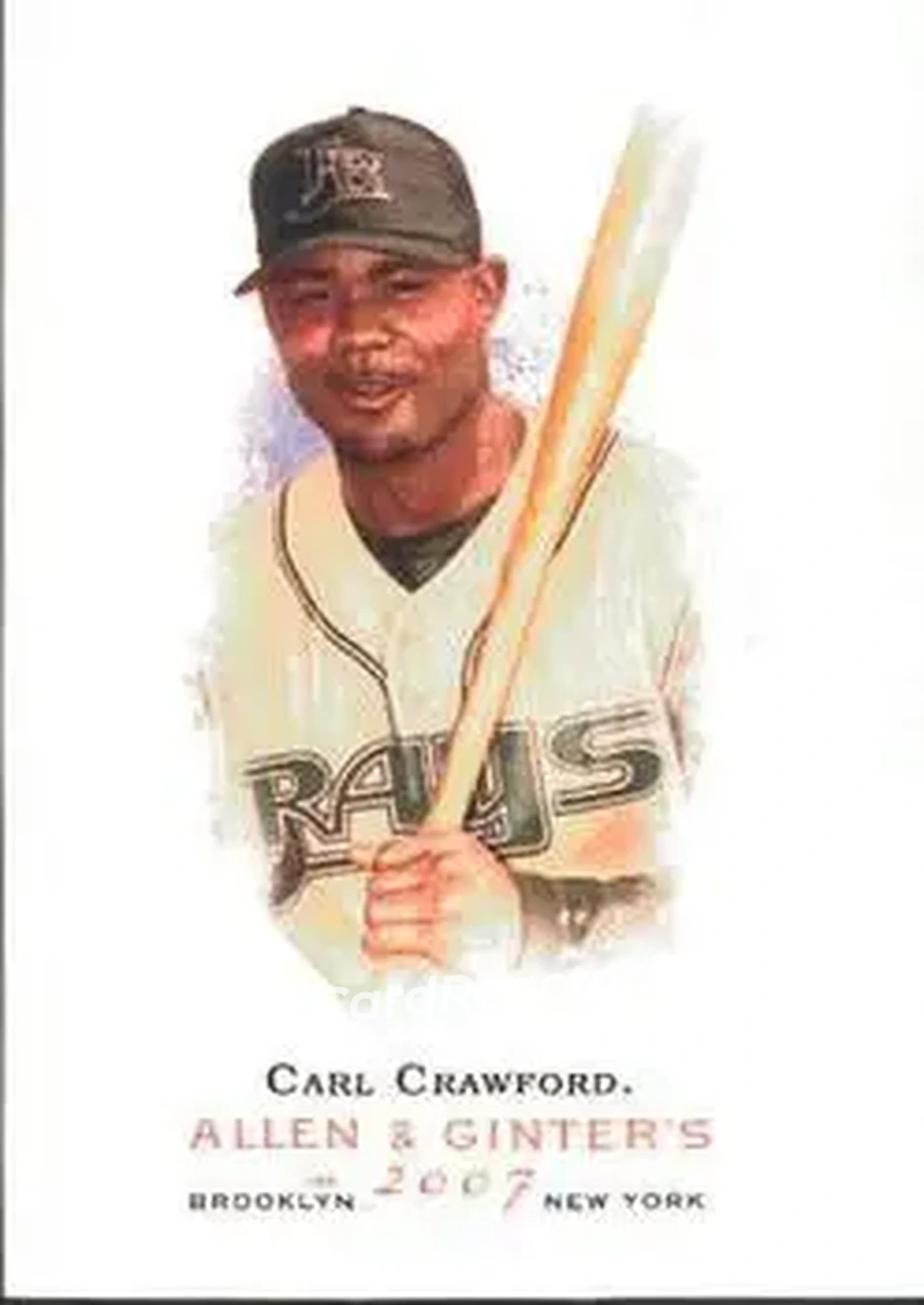 2007 Topps Allen & Ginter #16 - Carl Crawford - Tampa Bay Devil Rays - Front