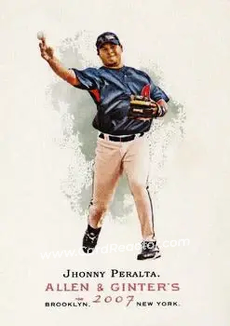 2007 Topps Allen & Ginter #17 - Jhonny Peralta - Cleveland Indians - Front