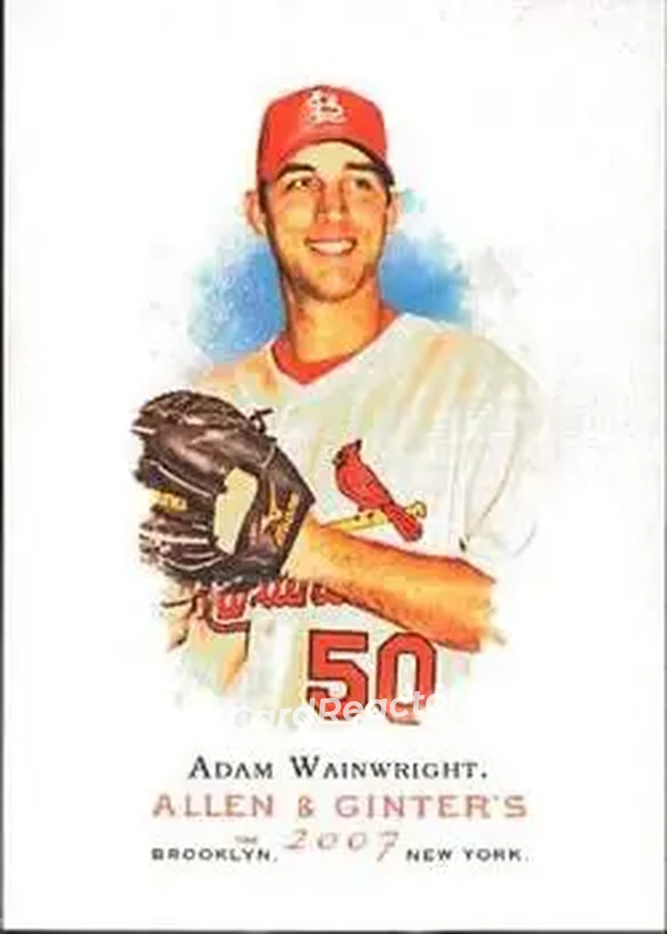 2007 Topps Allen & Ginter #21 - Adam Wainwright - St. Louis Cardinals - Front