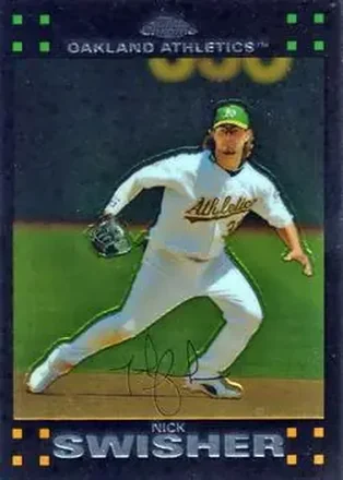 2007 Topps Chrome #1 - Nick Swisher - Oakland Athletics