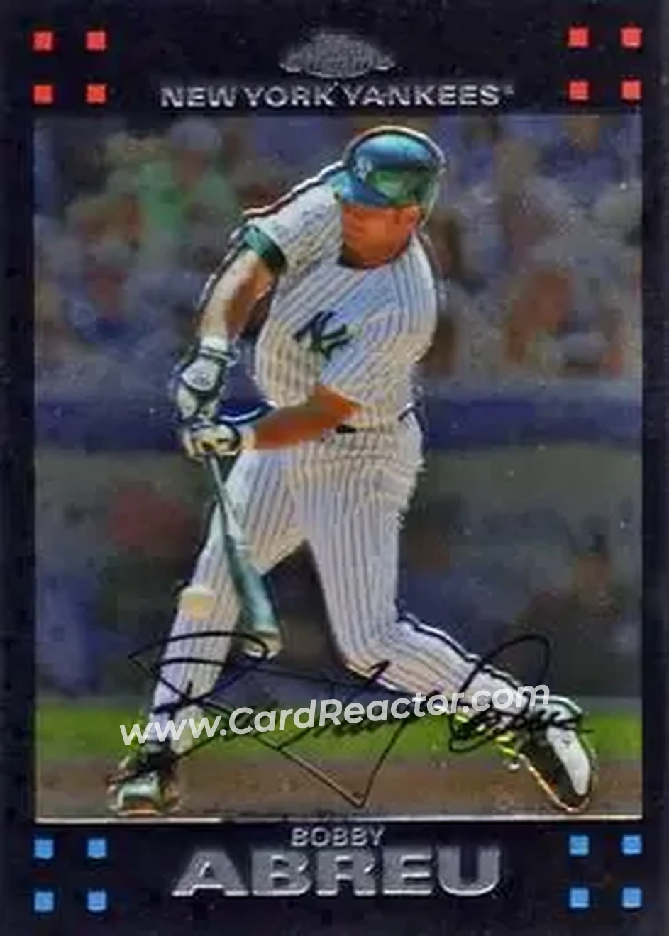 2007 Topps Chrome #2 - Bob Abreu - New York Yankees - Front